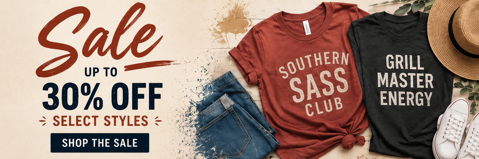 Sale — Up to 30% off select styles. Shop the sale.