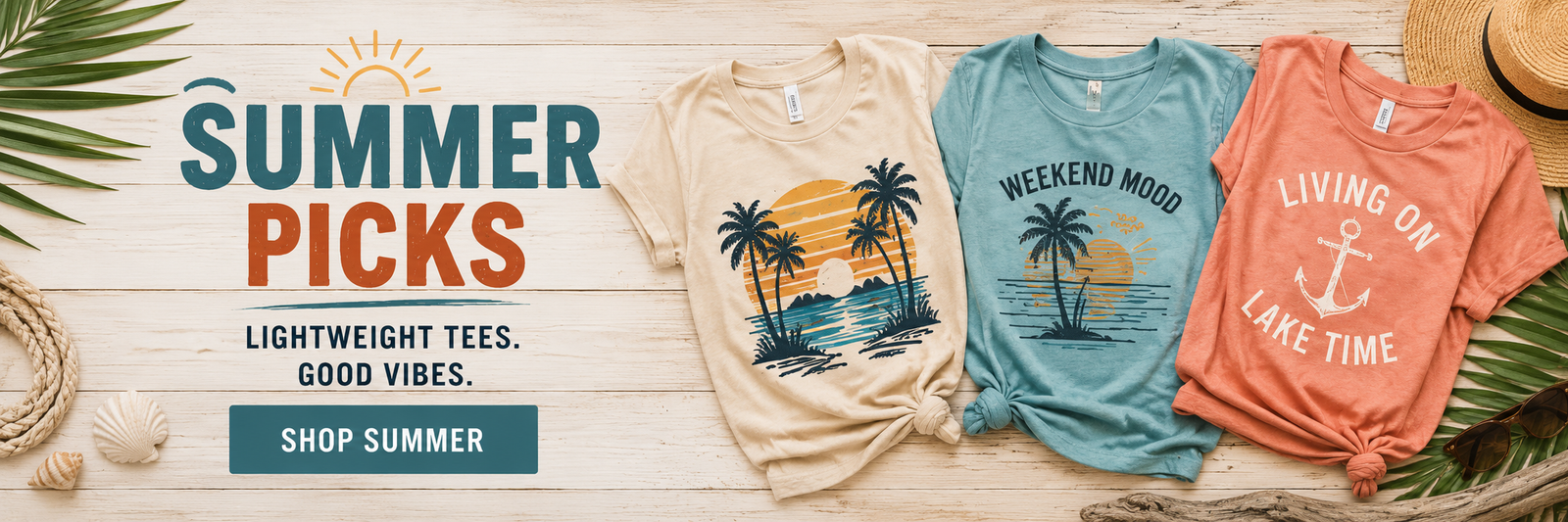 Summer Picks — lightweight tees, good vibes