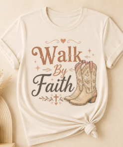 Walk By Faith Cowgirl Boot Tee