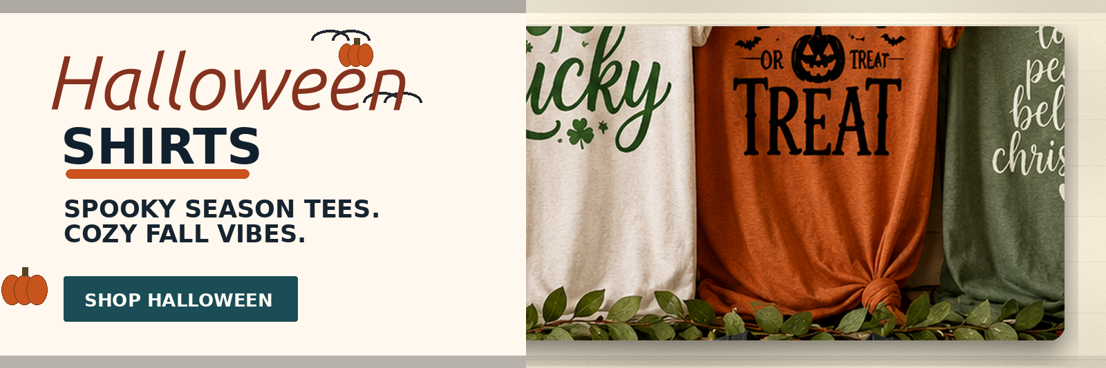 Halloween tees, fall favorites, and seasonal Red Clay gift picks.